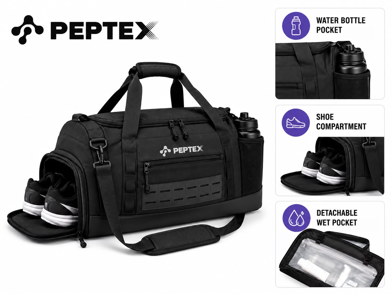 Gym Duffel Bag · Black